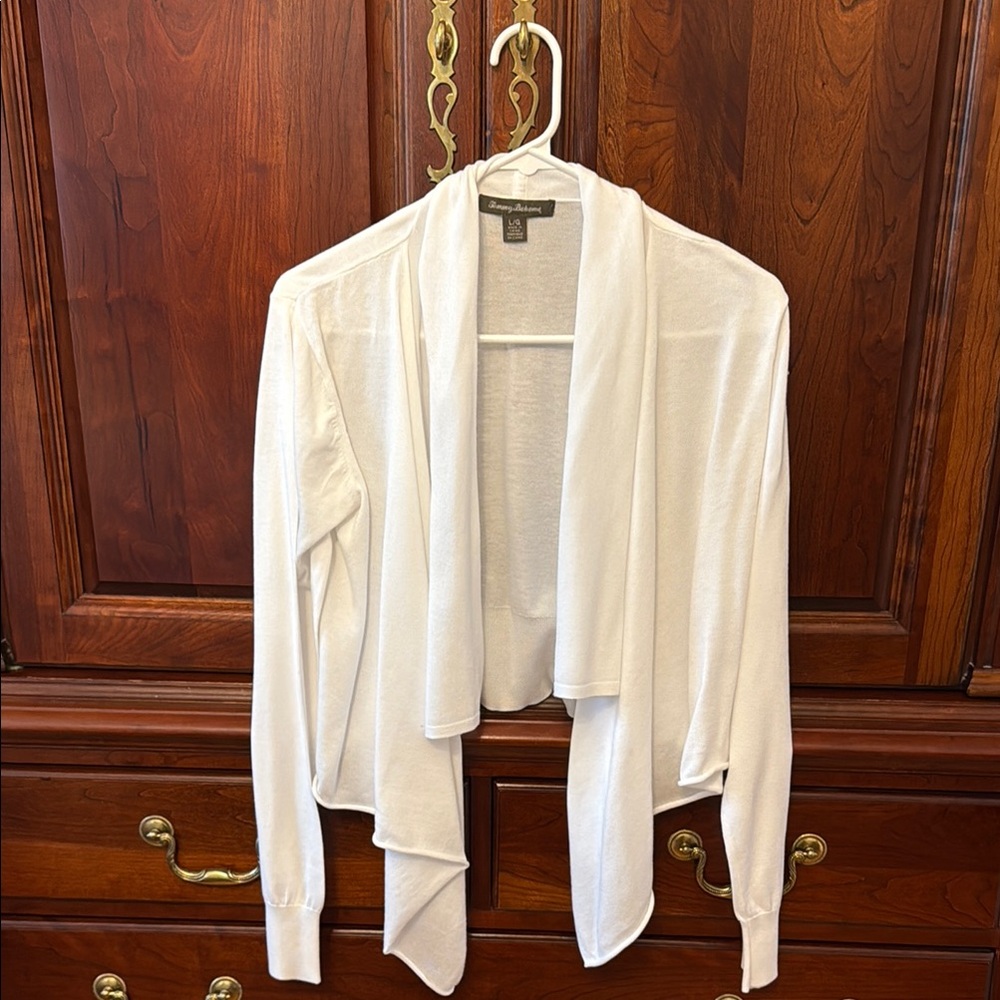 White Draped Cardigan